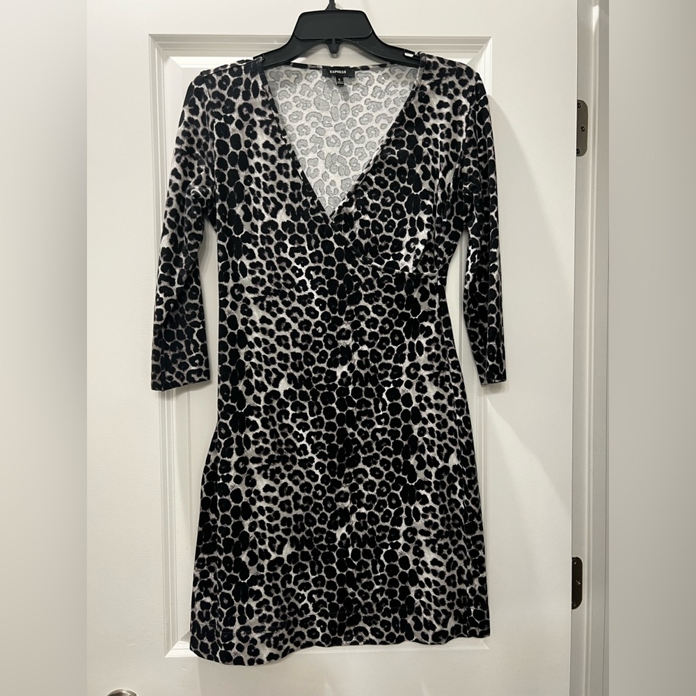 Express Wrap Leopard Dress